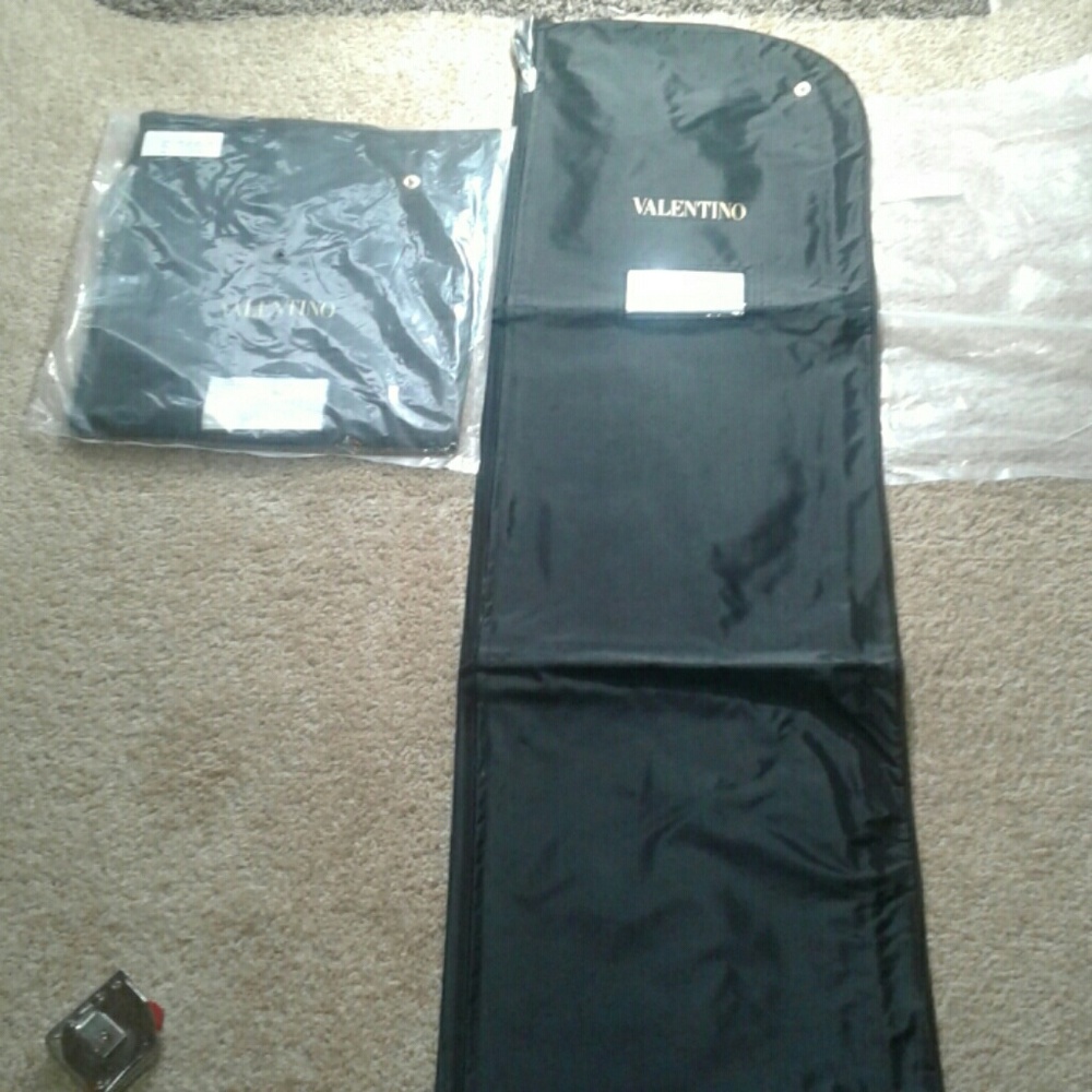 Valentino Black Vinyl Travel/Storage Garment Bag